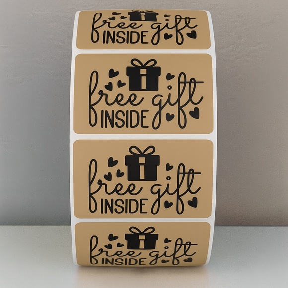 Free Gift Inside Stickers – Cute Labels for Packaging and Small Business - Picture 1 of 11